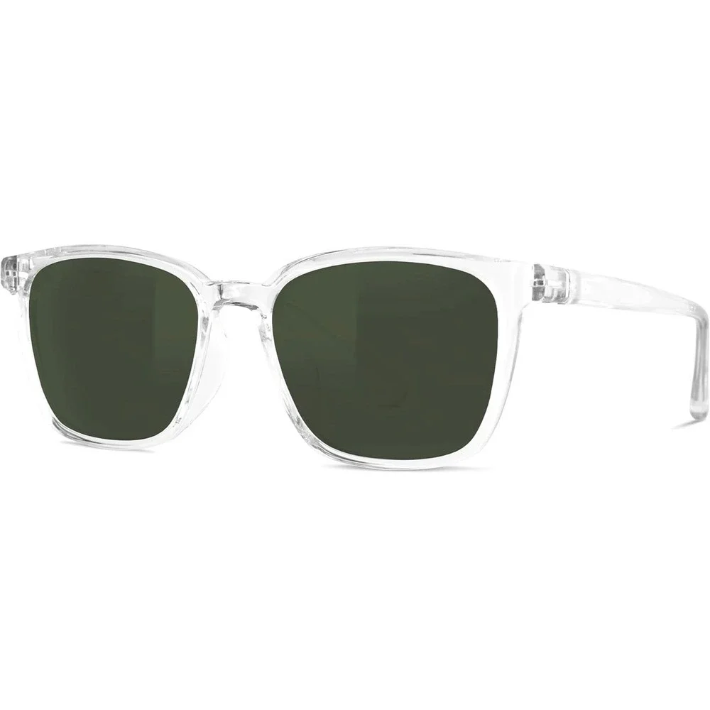 NWT‎ B.N.U.S Polarized Sunglasses Crystal Clear G-15 Corning Glass UV400